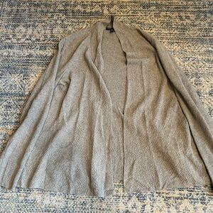 Eileen Fisher Wool Grey Open Cardigan - Size S